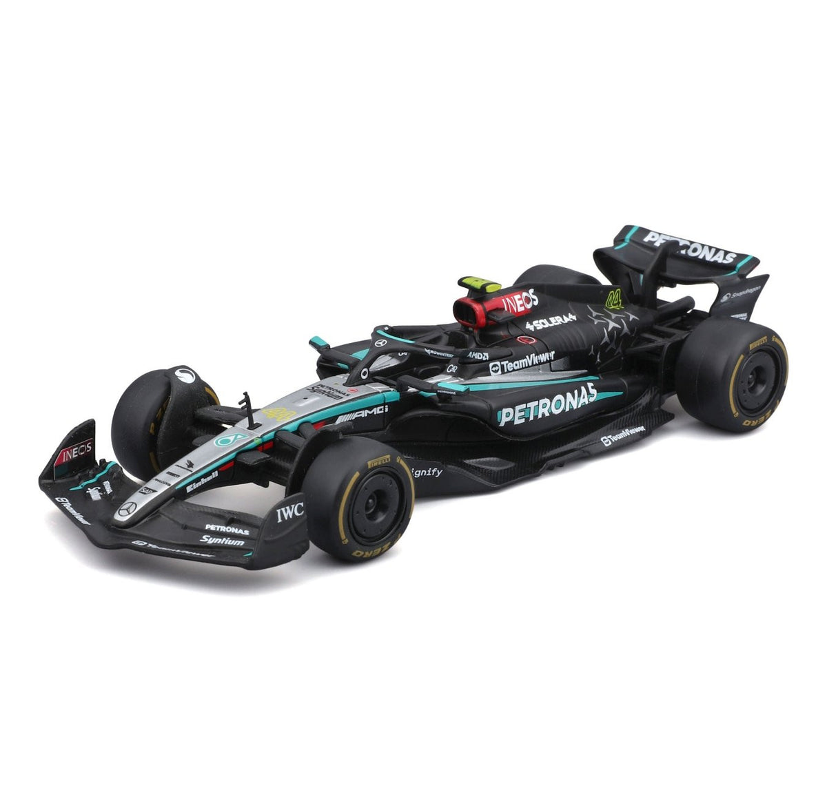Mercedes F1 Deluxe Gift Box (7 Cars + Stand) 2026 - 1/43 Scale - Bburago - BUR18-38170-25