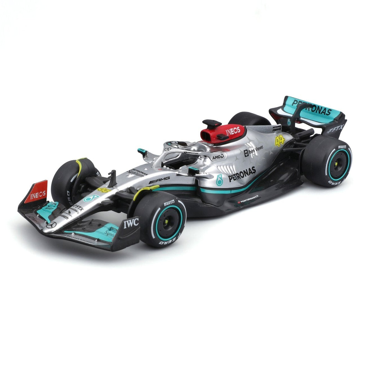 Mercedes F1 Deluxe Gift Box (7 Cars + Stand) 2026 - 1/43 Scale - Bburago - BUR18-38170-25