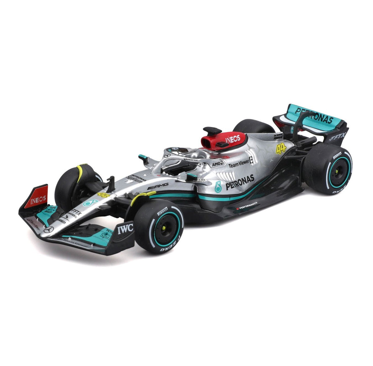 Mercedes F1 Deluxe Gift Box (7 Cars + Stand) 2026 - 1/43 Scale - Bburago - BUR18-38170-25