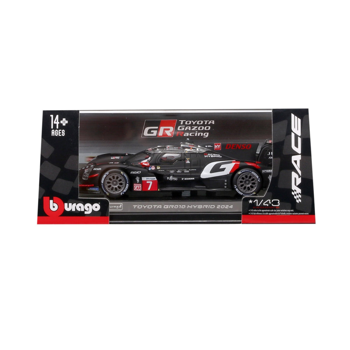 Toyota Gazoo Racing Toyota GR010Hybrid #7 - 1/43 Scale - Bburago - BUR18-38322
