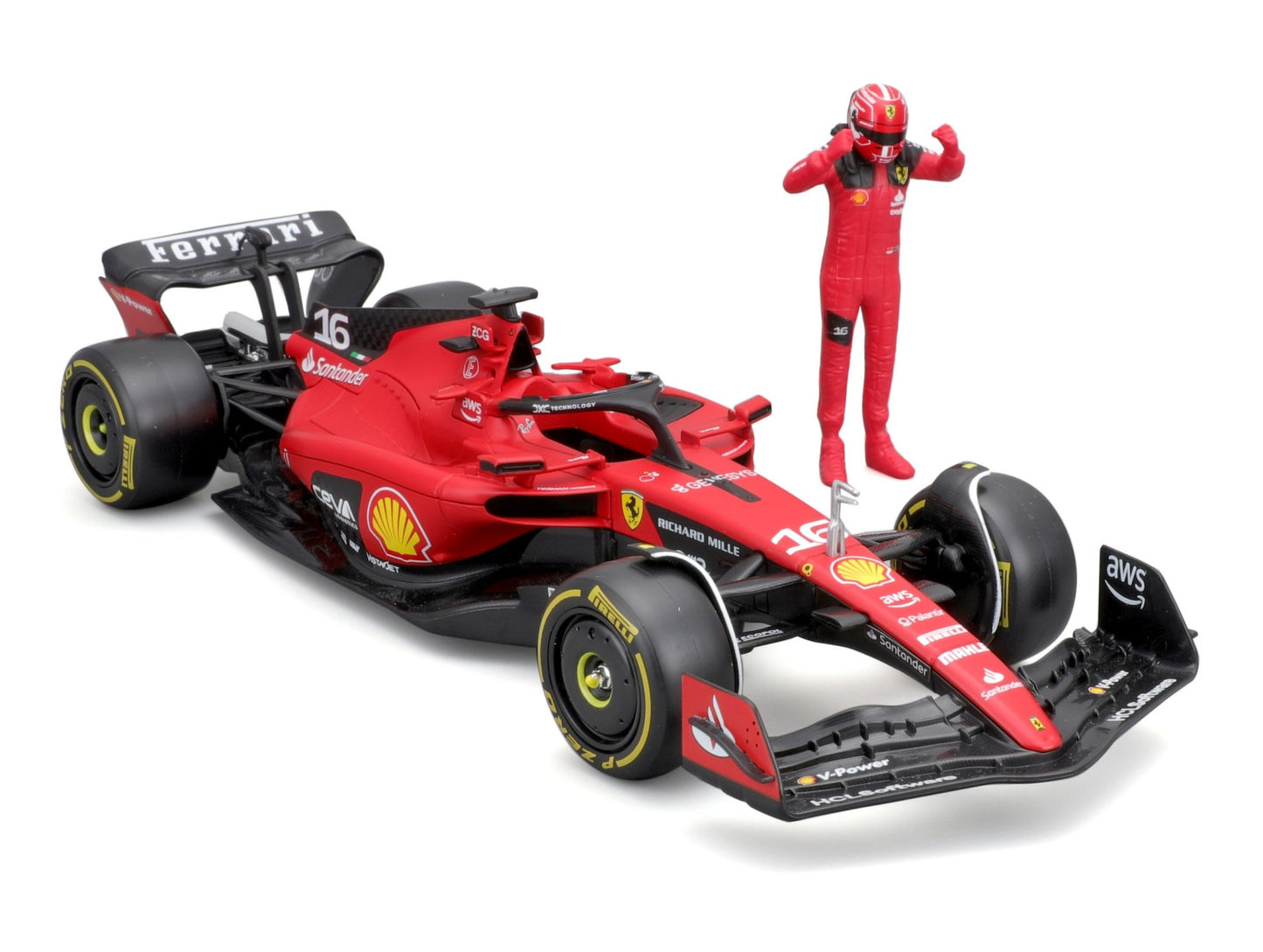 Ferrari F1 SF-23 w/driver - #16 C. Leclerc 1/24 Bburago Bur18-26809