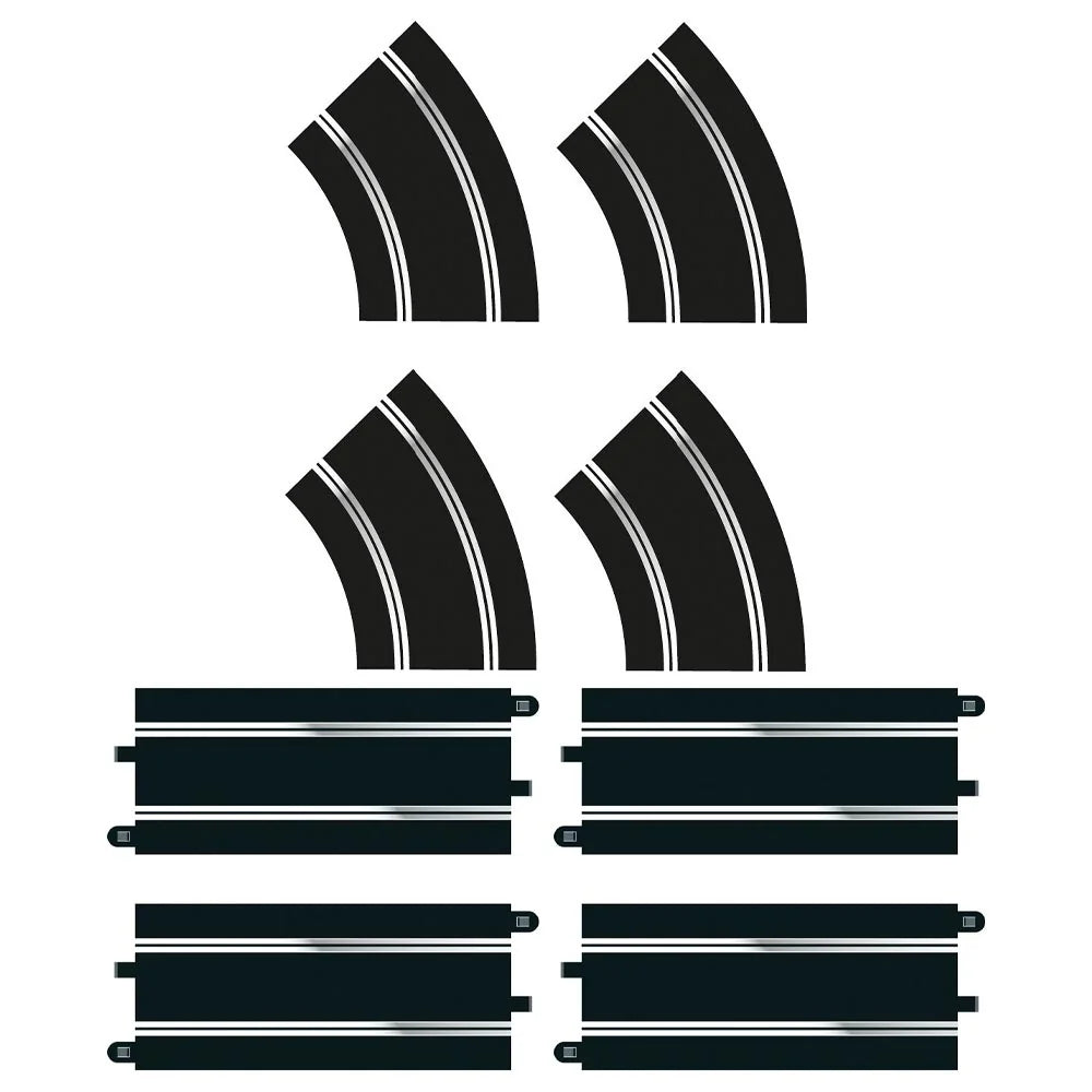 Standard Straight and R2 Curve - 1/32 Scale - Scalextric - SCAC8198