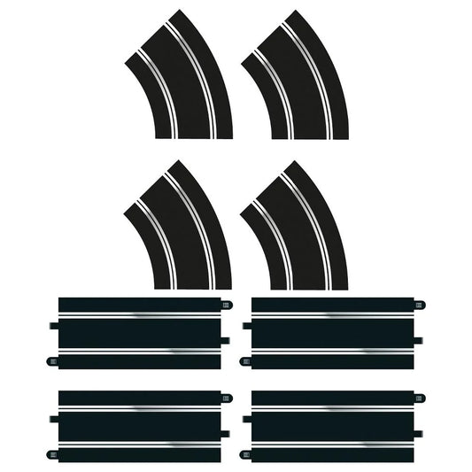 Standard Straight and R2 Curve - 1/32 Scale - Scalextric - SCAC8198