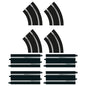 Standard Straight and R2 Curve - 1/32 Scale - Scalextric - SCAC8198