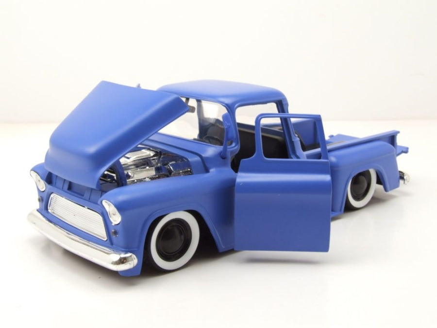 Chev Stepside Pickup Just Trucks Exclusive Blue 1955 - 1/24 Scale - Jada - JAD34295