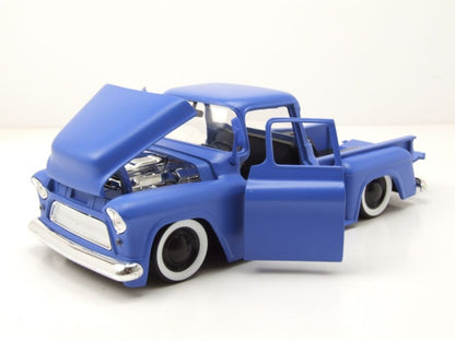 Chev Stepside Pickup Just Trucks Exclusive Blue 1955 - 1/24 Scale - Jada - JAD34295