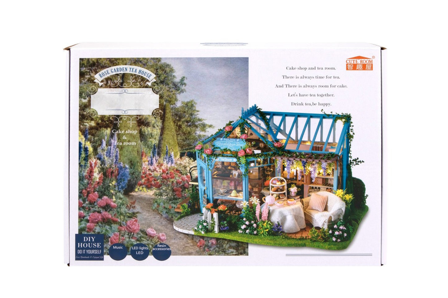 Rose Garden Tea House Cute Room Dollhouse CRA-068
