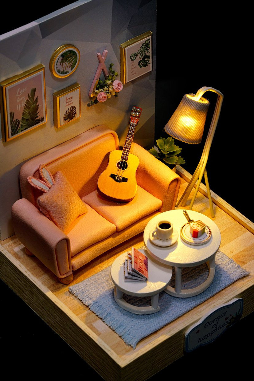 Afternoon Tea Time Cute Room Dollhouse CRQT-025