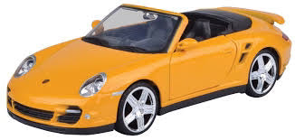 Porsche 911 Turbo Cabriolet Yellow - 1/24 Scale - MotorMax - MOT73348
