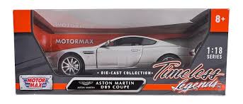 Aston Martin DB9 Coupe Silver - 1/18 Scale - MotorMax- MOT73174