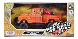 Chevy 5100 Stepside Off Road Orange 1955 - 1/24 Scale - MotorMax - MOT79133