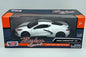 Chev Corvette C8 White 2020 - 1/24 Scale - MotorMax - MOT79360