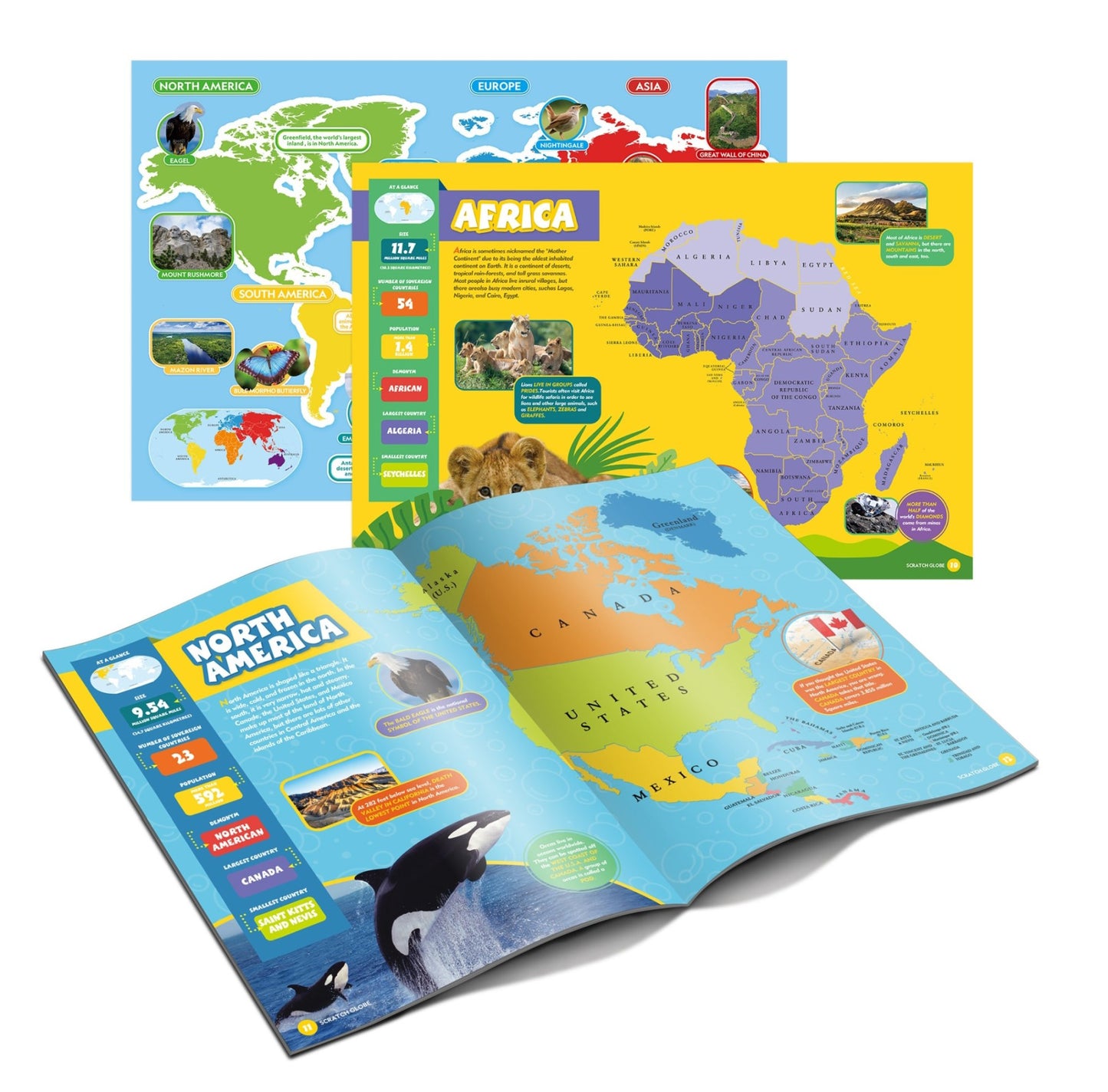 Nat Geo - 3D Scratch Globe 21pcs CubicFun CFDS1082H