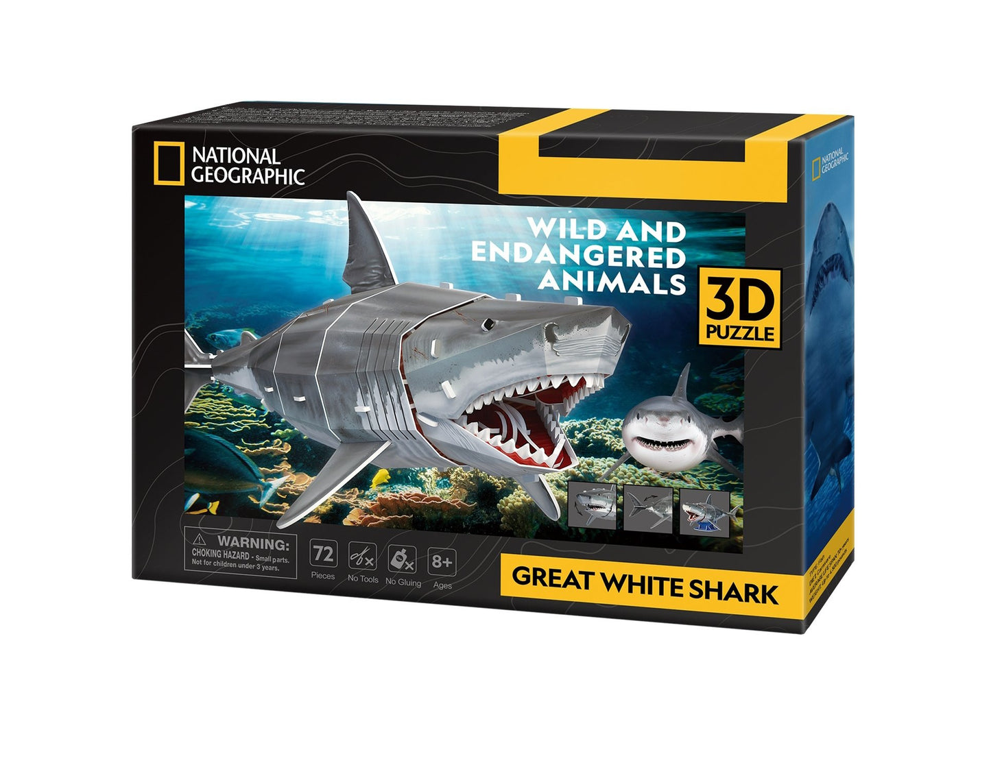 Nat Geo - Great White Shark – 72pcs CubicFun CFDS1098H