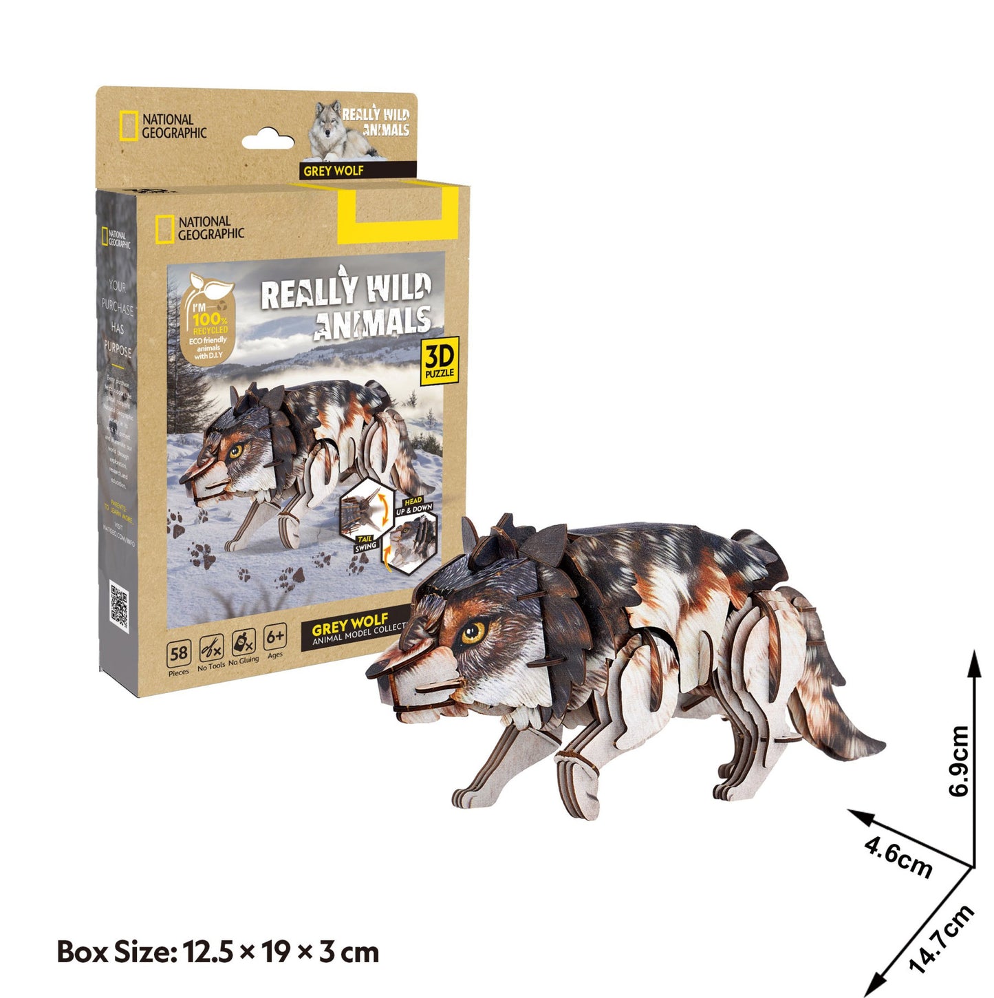 Nat Geo - Gray Wolf – 59pcs CubicFun CFDS1180H