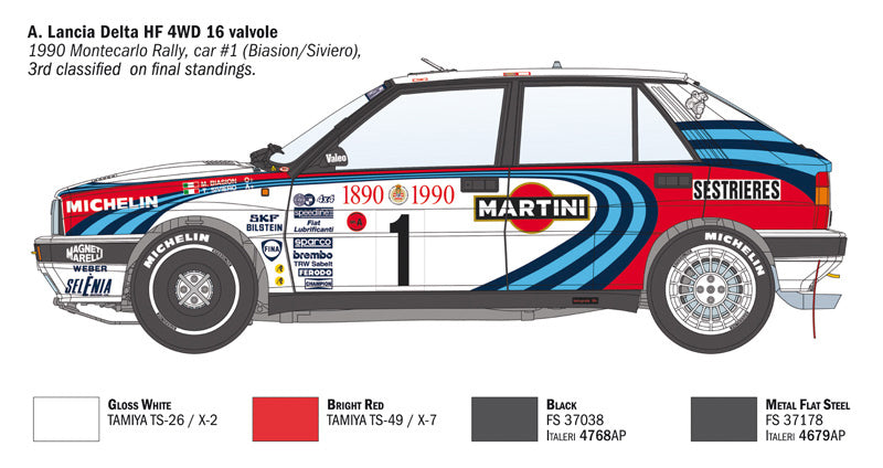 Lancia Delta HF Integrale - 1/12 Scale - Italeri - IT4709