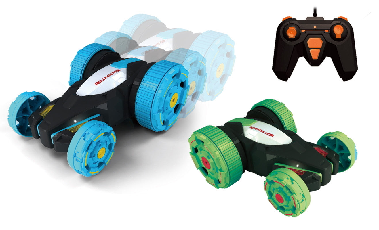 R/C Double Roll Stunt Car & Battery & USB Charger Funny Box FB208004