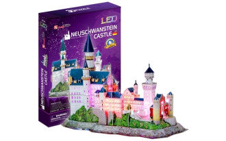 Neuschwanstein Castle (Germany) 128pcs & LED Unit CubicFun CFL174H