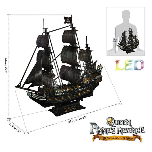 Queen Anne's Revenge 293pcs & LED Unit CubicFun CFL522H