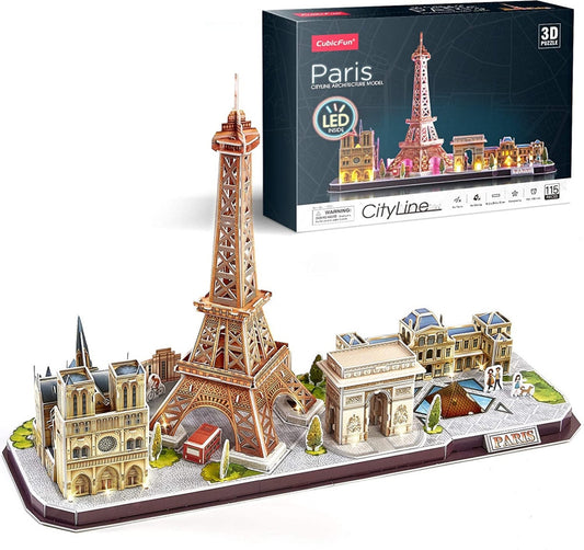 Paris City Line 115pcs & LED Unit CubicFun CFL525H