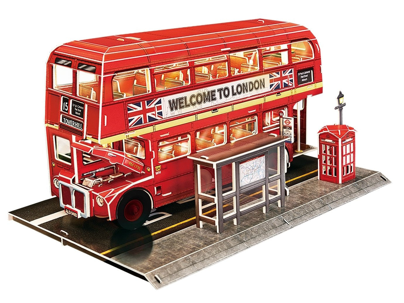 London Double Decker Bus 87pcs & LED CubicFun CFL538H