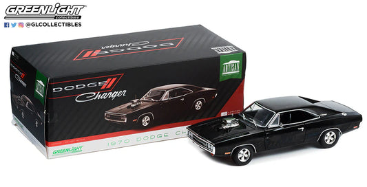 Dodge Charger Artisan Coll W/Blown Engine Black 1970 1/18 GreenLight GR19122
