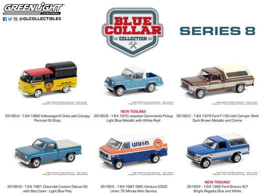 Blue Collar Coll Series 8 Set of 6 1/64 GreenLight GR35180/48