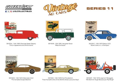 Vintage Ad Cars Series 11 set off 6 1/64 GreenLight GR39150