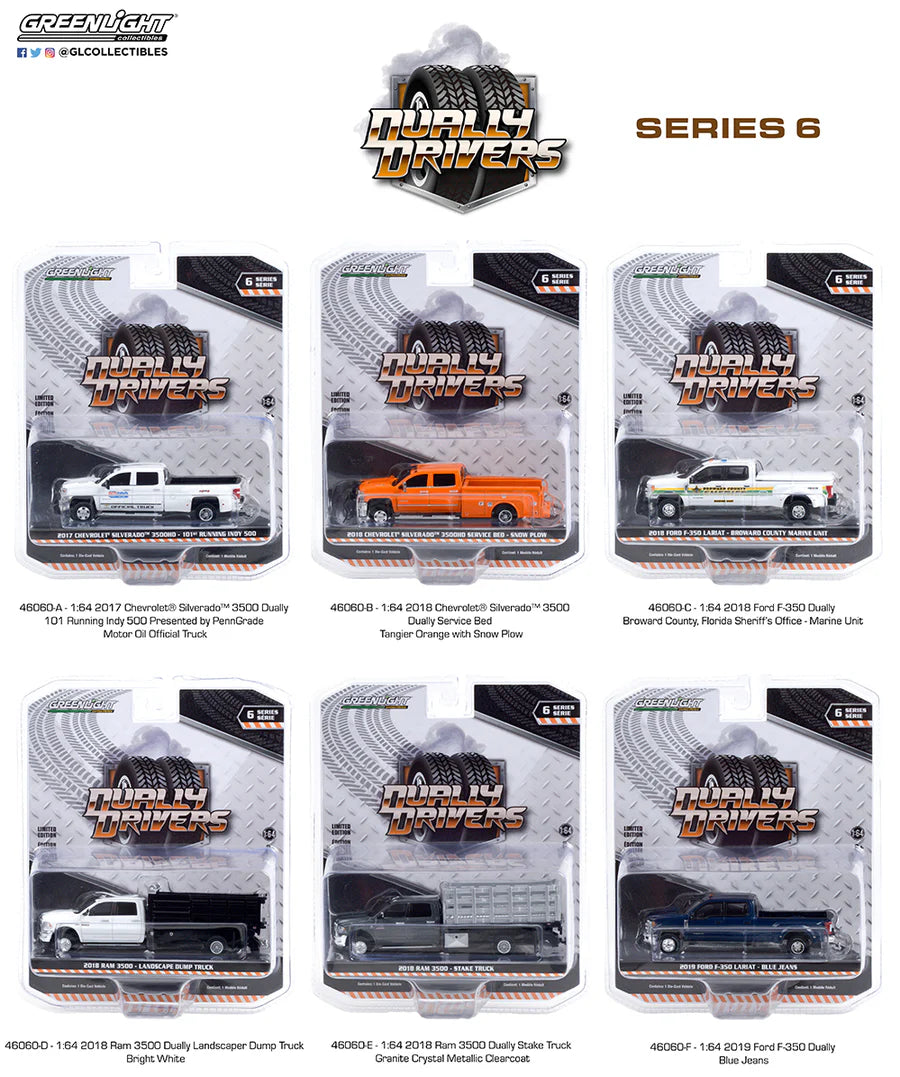 Dually Drivers Series 6 set off 6 1/64 GreenLight GR46060/48