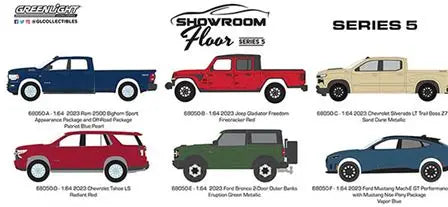 Showroom Floor Series 5 set off 6 1/64 GreenLight GR68050/48