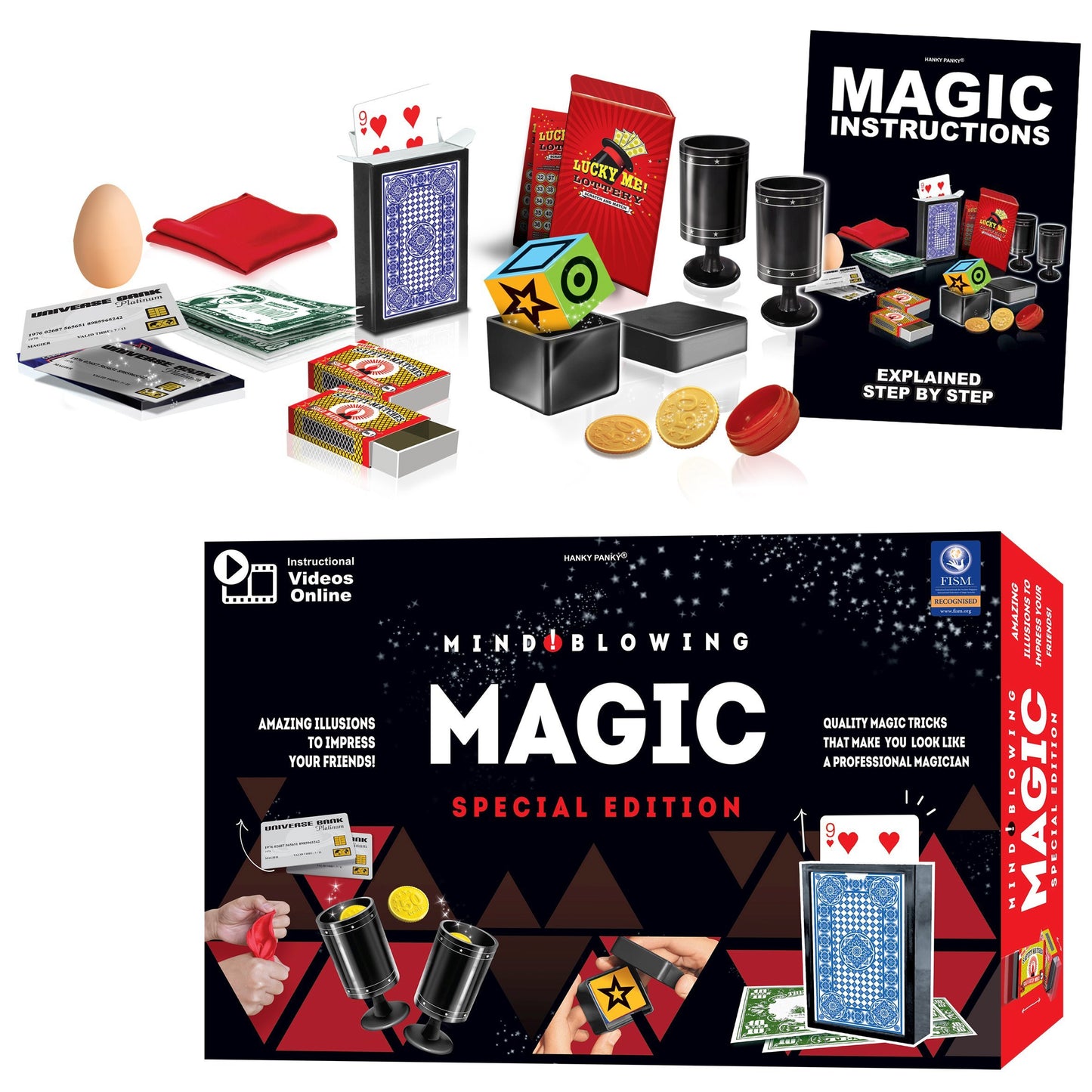 Mind-Blowing Magic - Special Edition 30 Magic Tricks Hanky Panky 1250