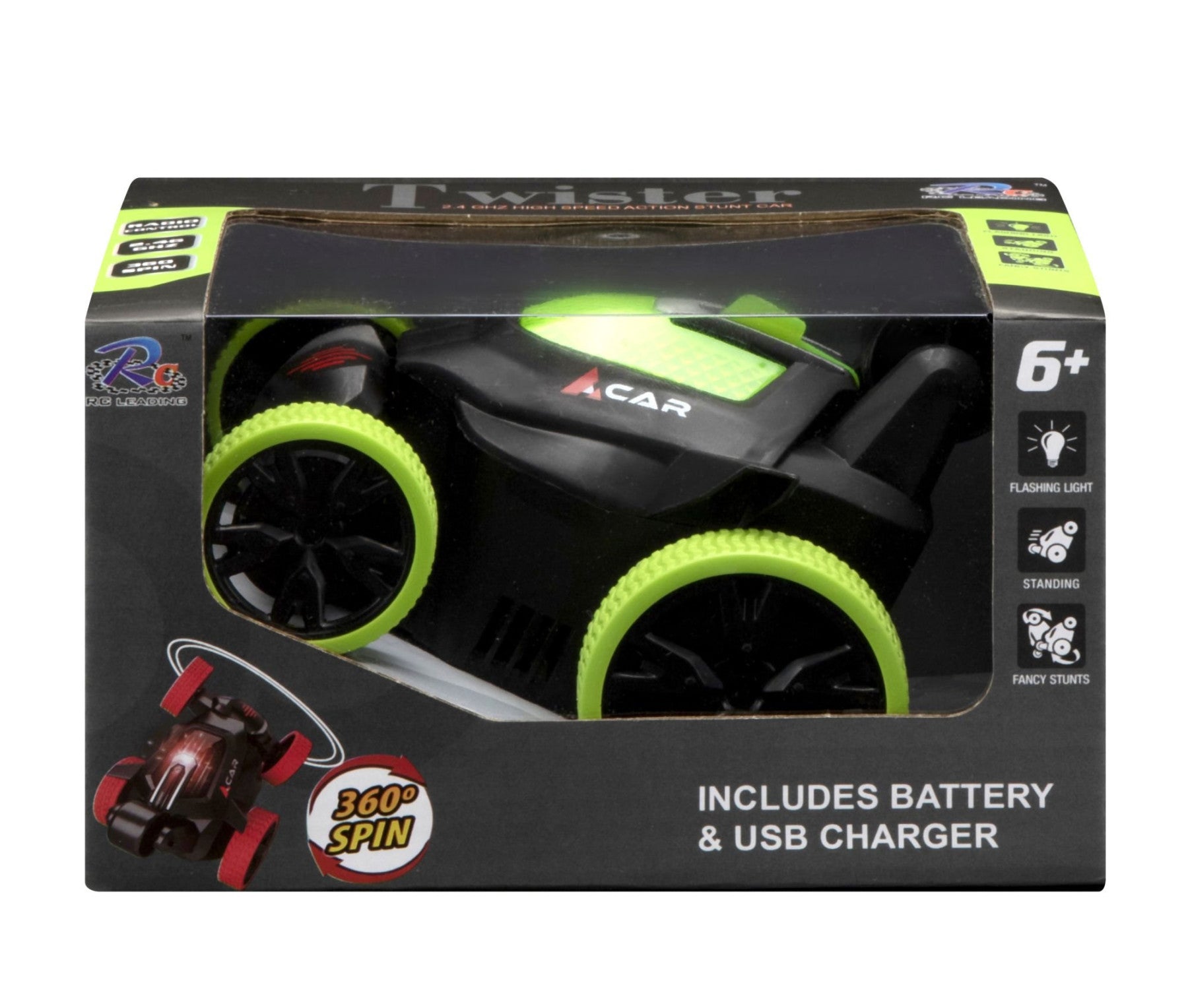 R/C Twister Stunt Car w/batt and USB Charger RC Leading HTRC1131 – The ...