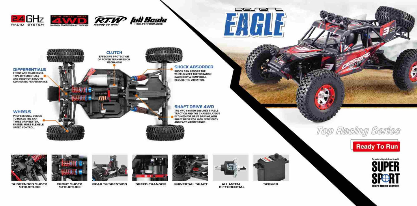 R/C FY-03 4WD Desert Eagle Buggy 1/12 RC Leading HTRC1170
