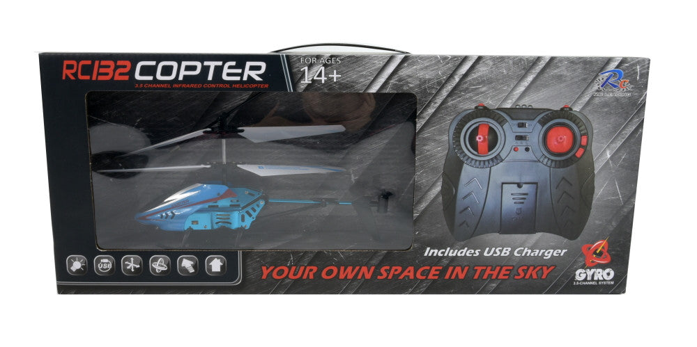 RC132 3.5Ch IR Alloy Helicopter w/Gyro (2 Asst) RC Leading HTRC132