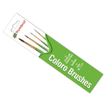 Coloro Brush Pack - Sizes 00/1/4/8 - Humbrol AG4050