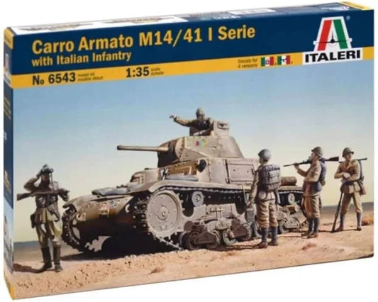 Carro Amato M14/41 with Italian Infantry 1/35 Scale Italeri 6543