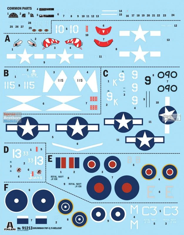 F6F-3/5 Hellcat - 1/72 Scale - Italeri - IT91213
