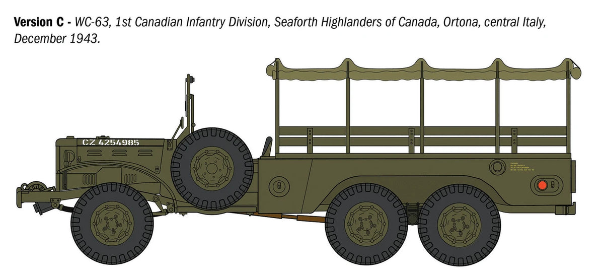 Dodge WC62/63 1.5t 6x6 Truck - 1/35 Scale - Italeri - IT96230