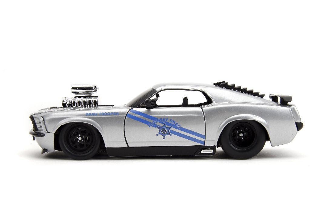 Ford Mustang Boss 429 with engine Blower Silver 1970 - 1/24 Scale - Jada - JAD35021