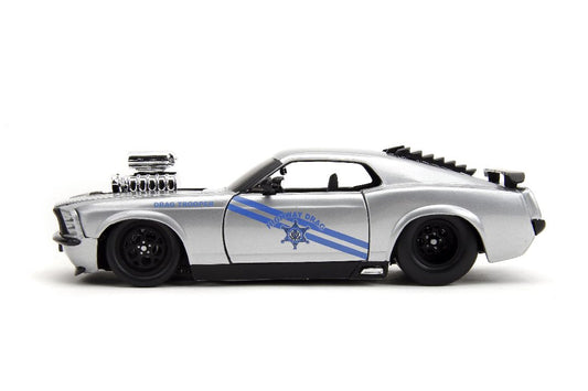 Ford Mustang Boss 429 with engine Blower Silver 1970 - 1/24 Scale - Jada - JAD35021