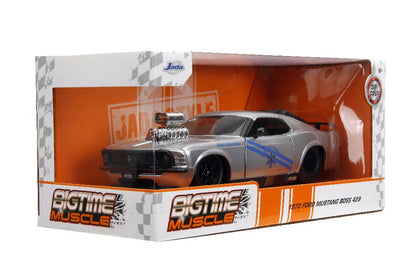 Ford Mustang Boss 429 with engine Blower Silver 1970 - 1/24 Scale - Jada - JAD35021