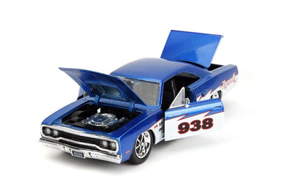 Plymouth Road Runner Candy Blue and White BTM 1970 - 1/24 Scale - Jada - JAD35030
