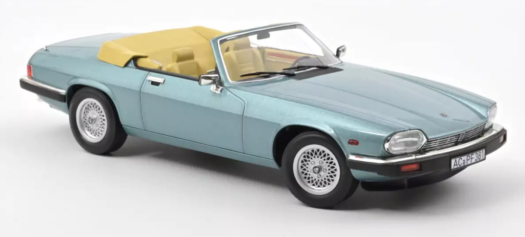 JAGUAR XJ-S 5.3 H.E. CONV LIGHT BLUE MET'88 CLOSE BODY 1/18 Scale NOREV MTDNOR182635