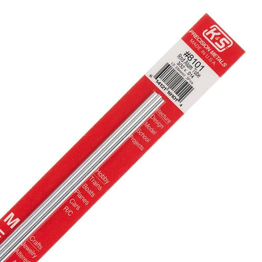 3/32″ Aluminum Tube 12", Carded, 3 - K&S - K&S8101