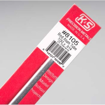 7/32" Aluminium Tube 12" .014 Wall 1 pcs - K&S - K&S8105