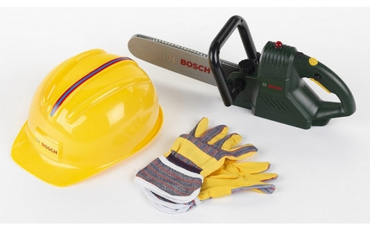 Bosch Chain Saw w/Helmet & Work Gloves Klein Toys 8435