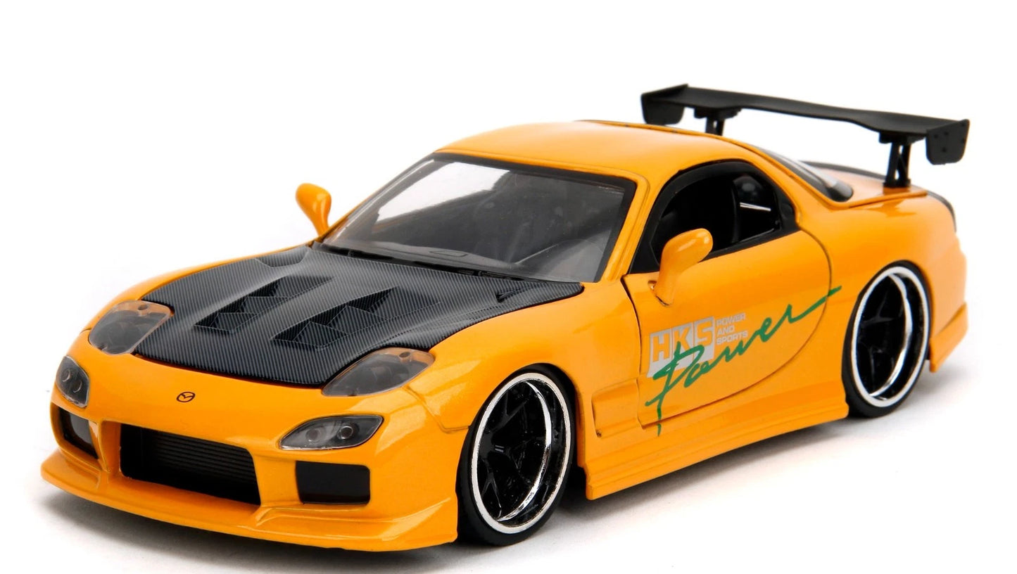 Mazda RX-7 HKS Tuned JDM Tuners Yellow 1993 - 1/24 Scale - Jada - JAD35957