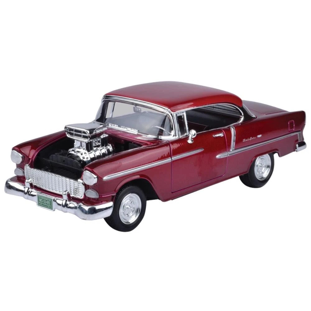 Chevy Bel Air ACoupe with Supercharger Red  1955 - 1/18 Scale - MotorMax - MOT79002