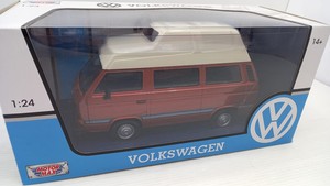 Volkswagen Type 2 (T3) Camper Met Brown - 1/24 Scale - MotorMax - MOT79594
