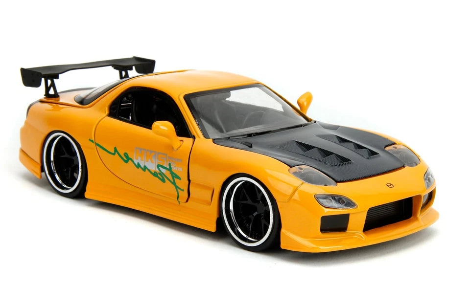 Mazda RX-7 HKS Tuned JDM Tuners Yellow 1993 - 1/24 Scale - Jada - JAD35957